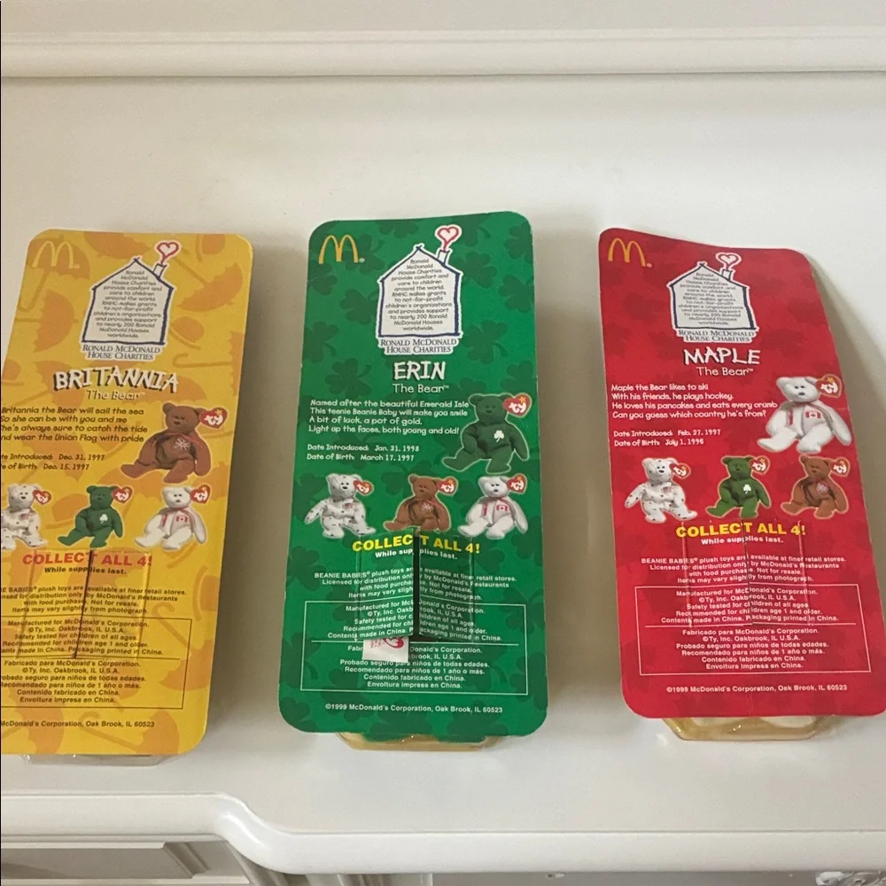 RARE Ty Beanie Babies 3/4 bears